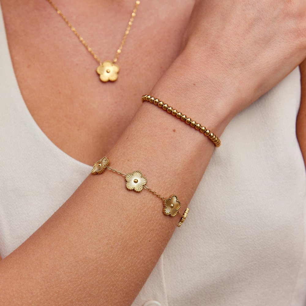 Pulsera de Trébol Dorada