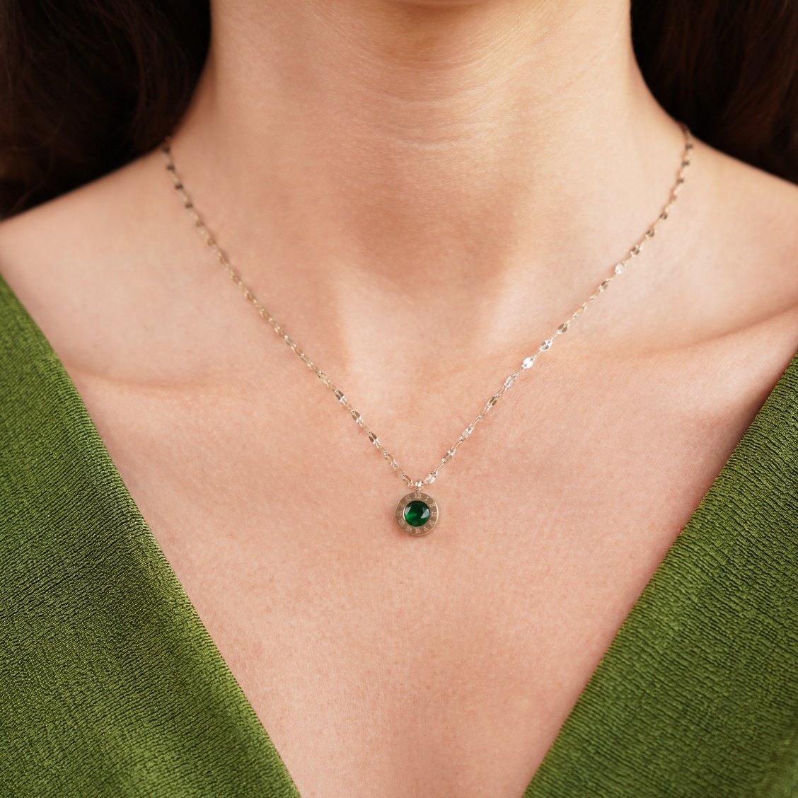 Collar de Cristal Verde