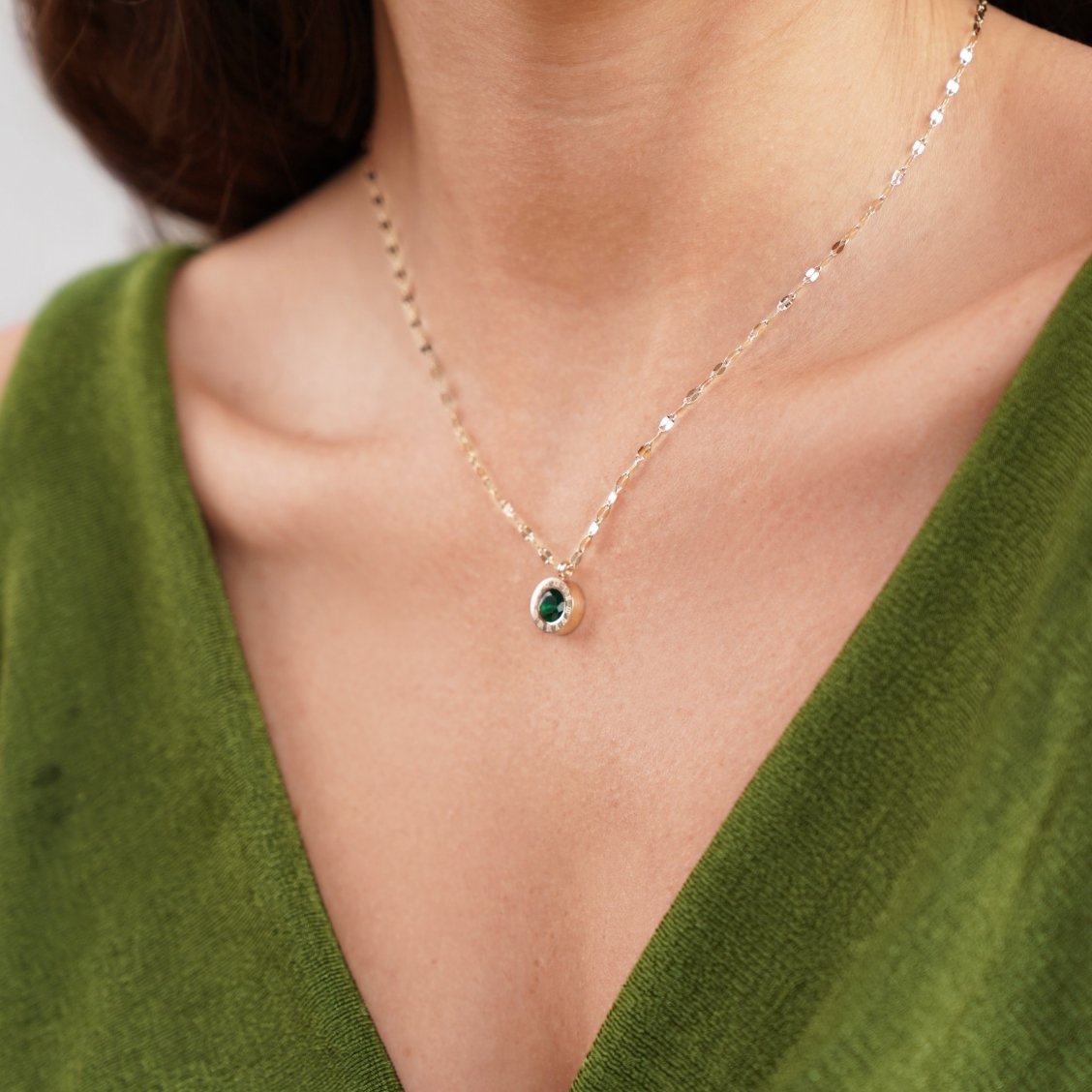 Collar de Cristal Verde