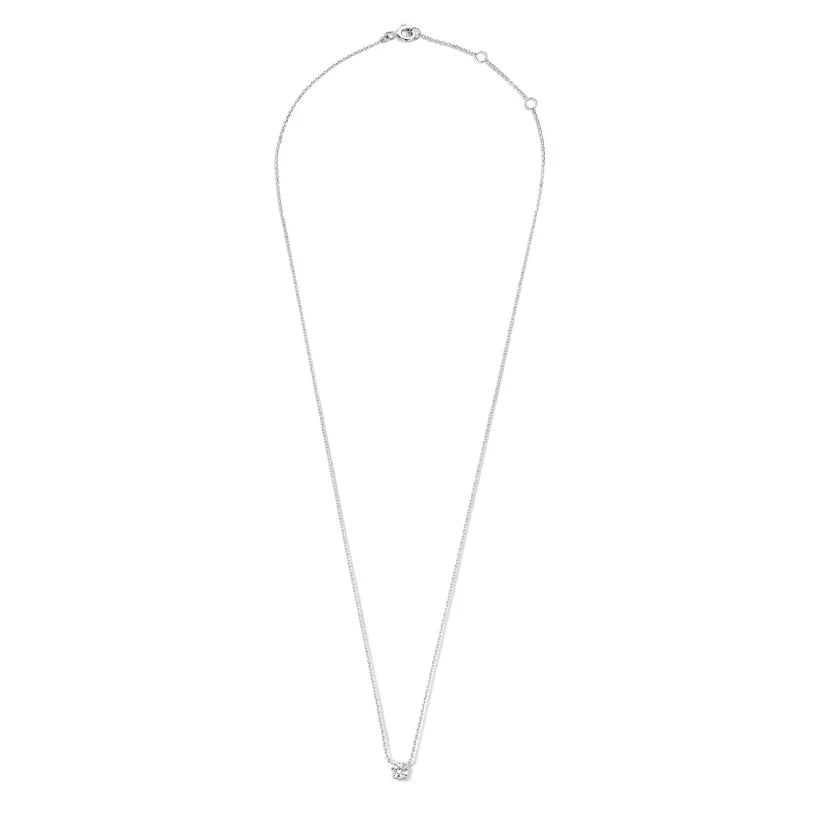 Collar con Piedra | Oro Blanco