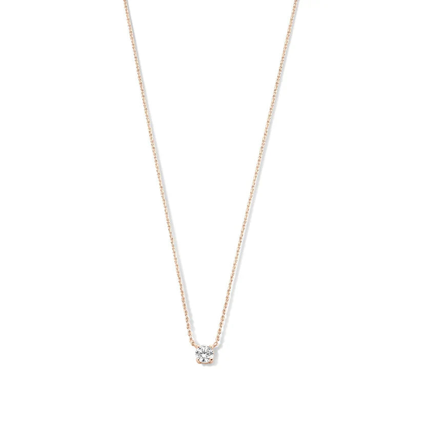 Collar con Piedra | Oro Blanco