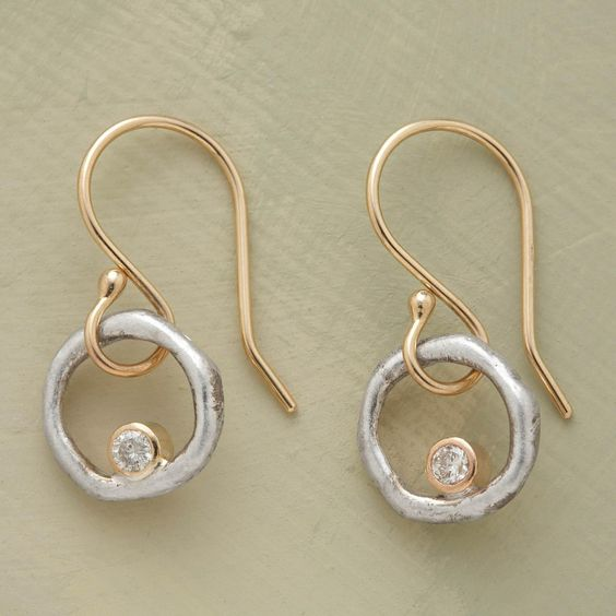 Pendientes Vintage de Oro y Plata
