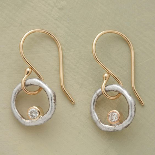 Pendientes Vintage de Oro y Plata