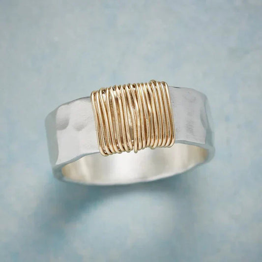 Anillo Vintage de Oro y Plata