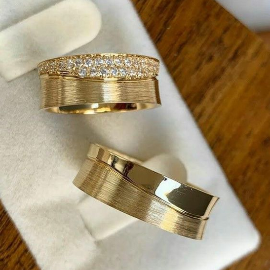 Anillos Vintage de Oro con Brillo