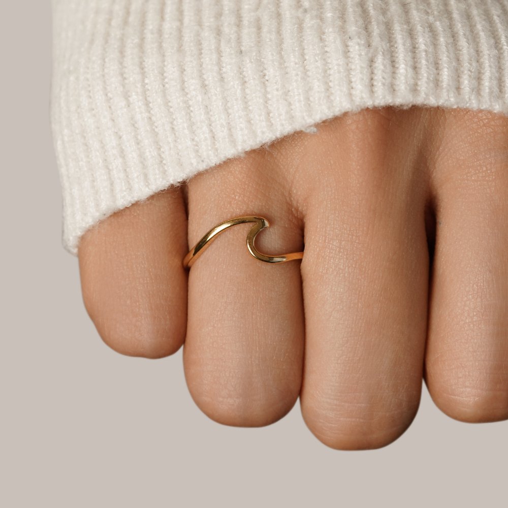 Anillo Ola Dorado