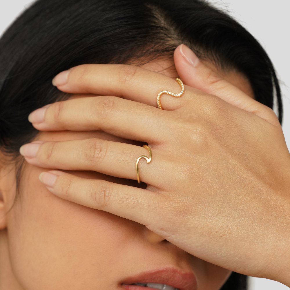 Anillo Ola Dorado
