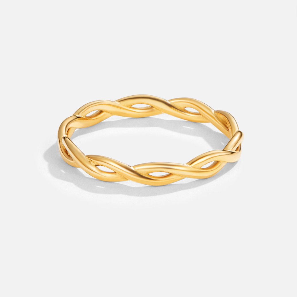 Anillo Torcido Infinito de Oro de 18K