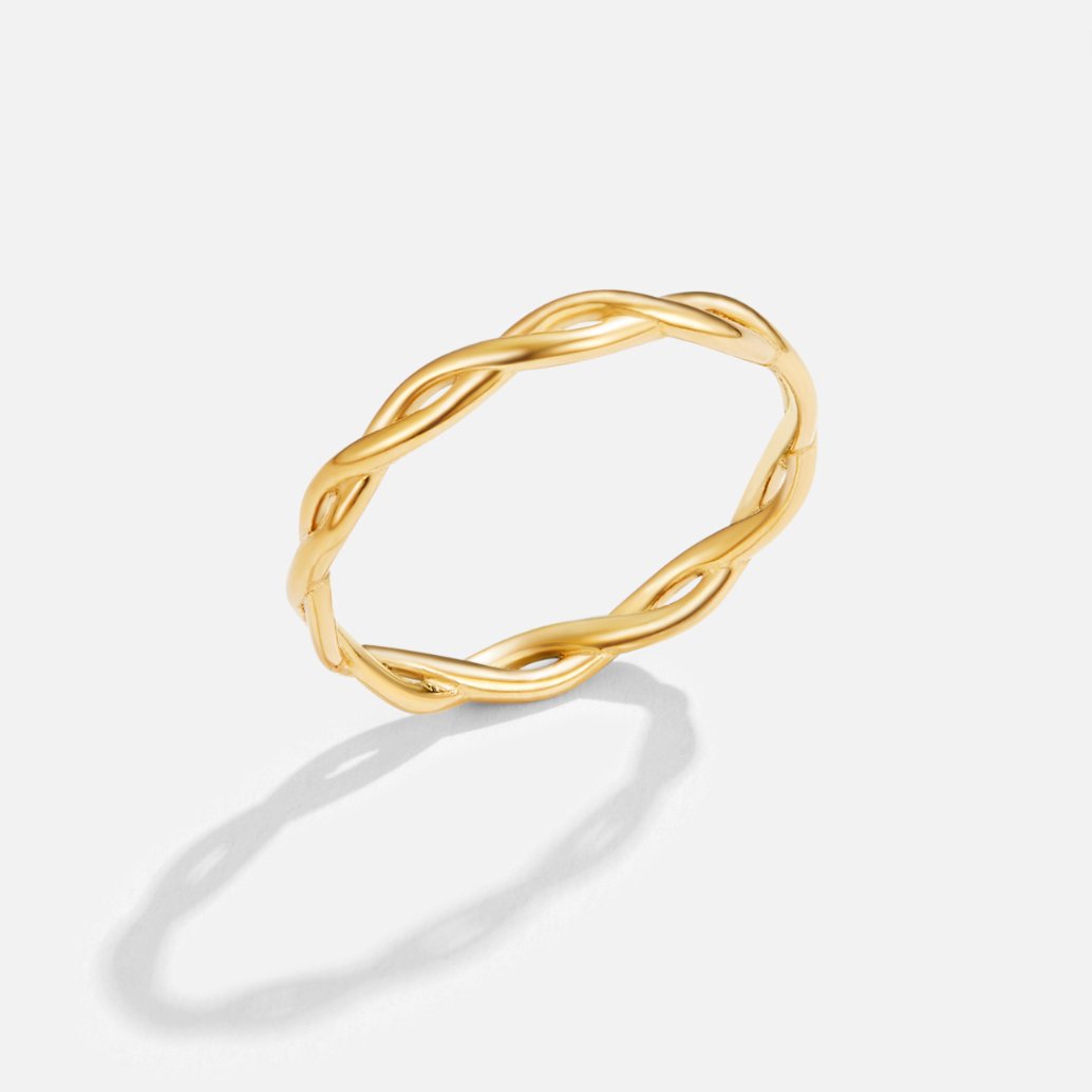 Anillo Torcido Infinito de Oro de 18K