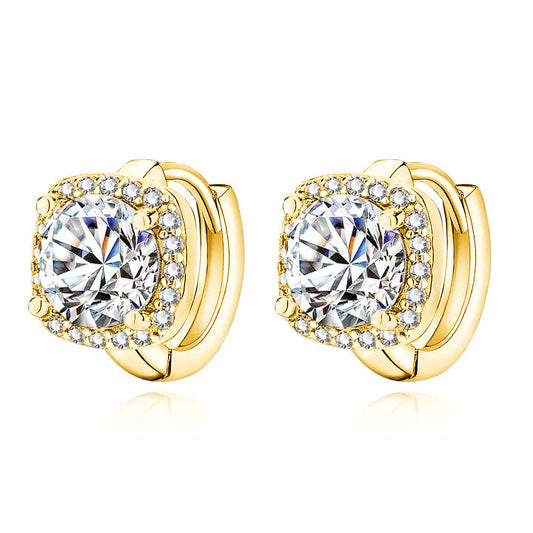 Aretes Cuadrados Nadine | Oro Blanco