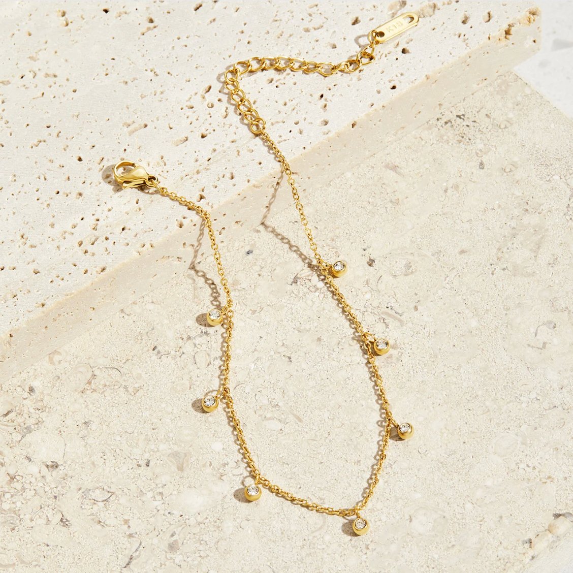 Tobillera con Gota de Cristal