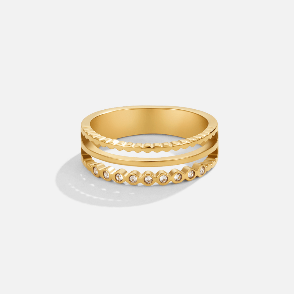 Anillo en Capas Elowyn de Cristal