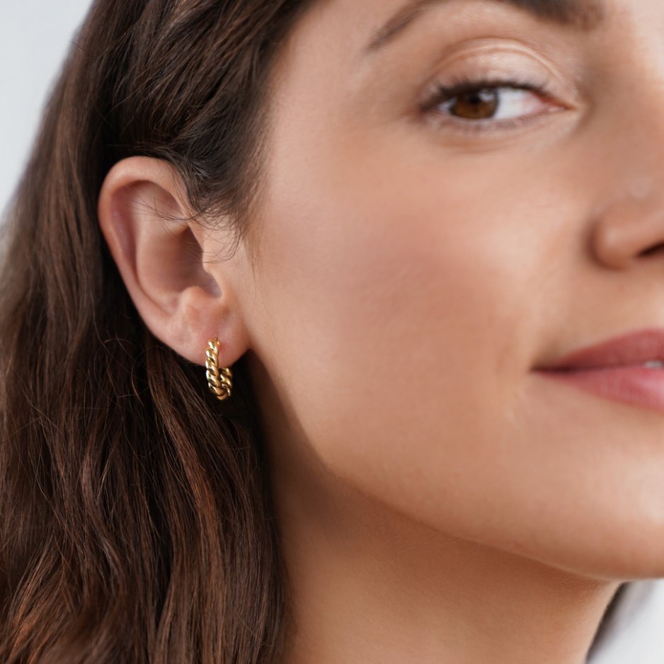 Pendientes de Oro con Giro