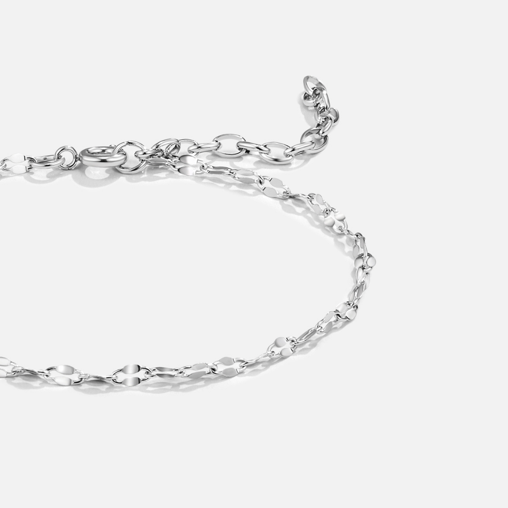 Pulsera de Cadena Plateada