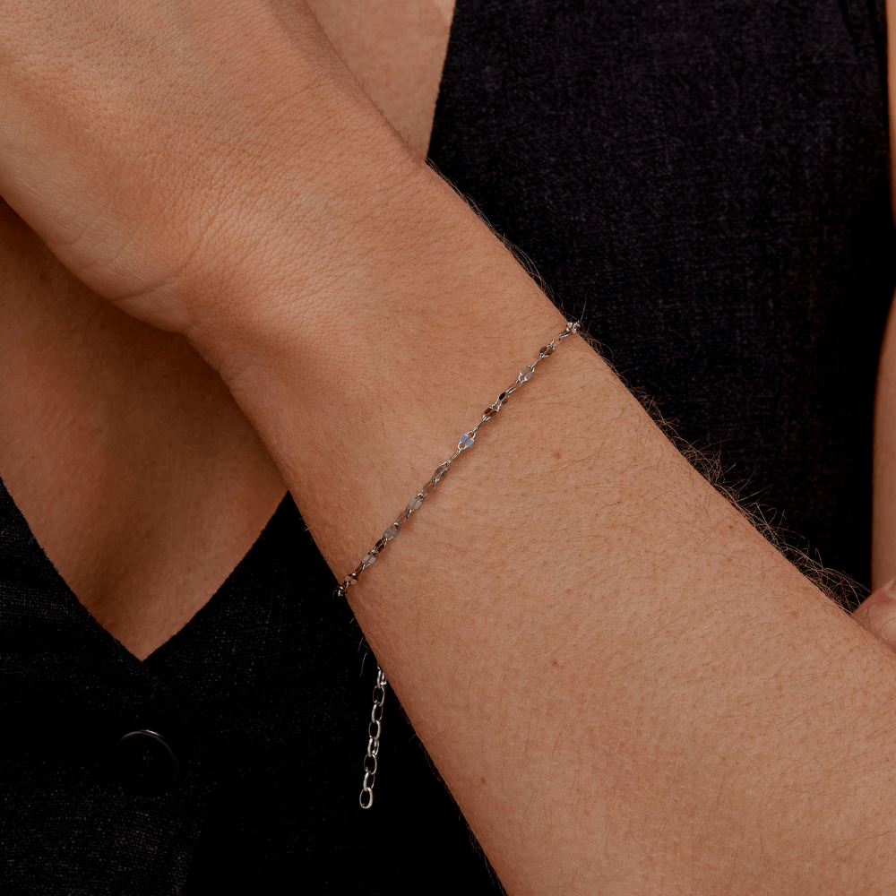 Pulsera de Cadena Plateada