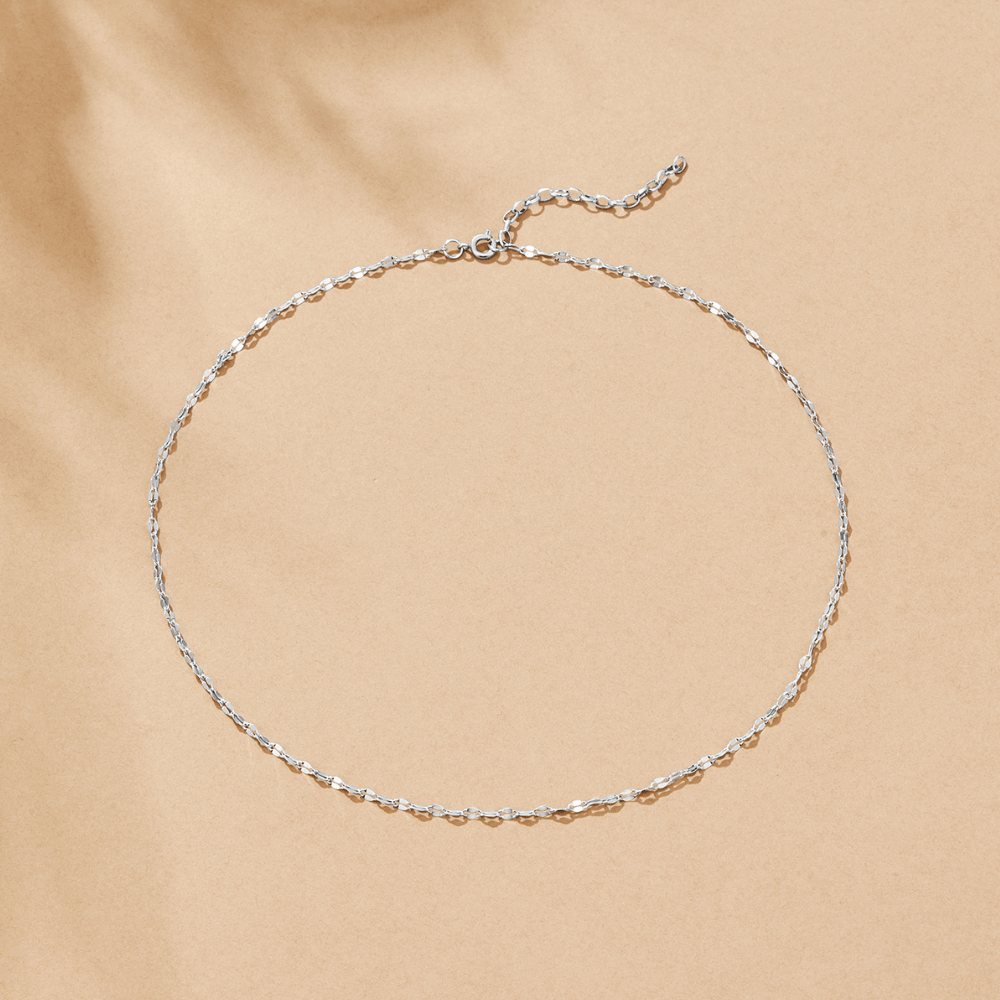Collar de Cadena Plateada