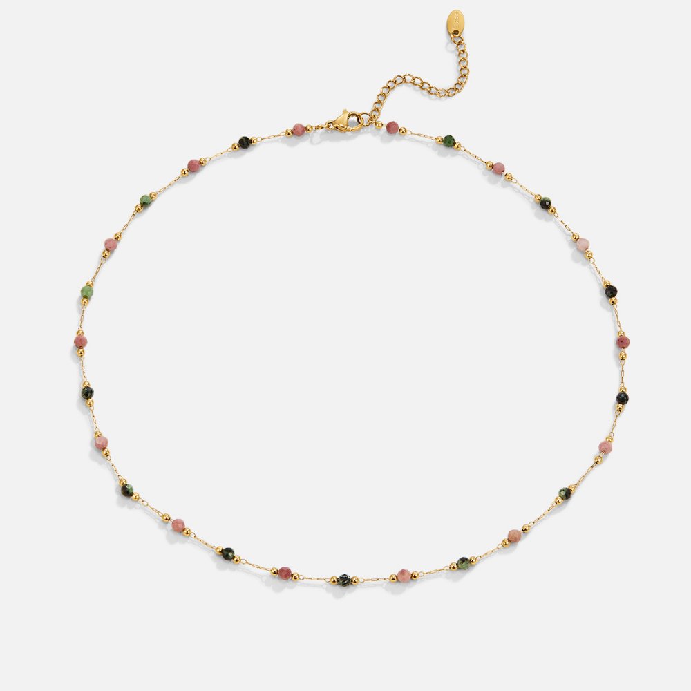 Collar de Piedra con Cuentas de Primavera
