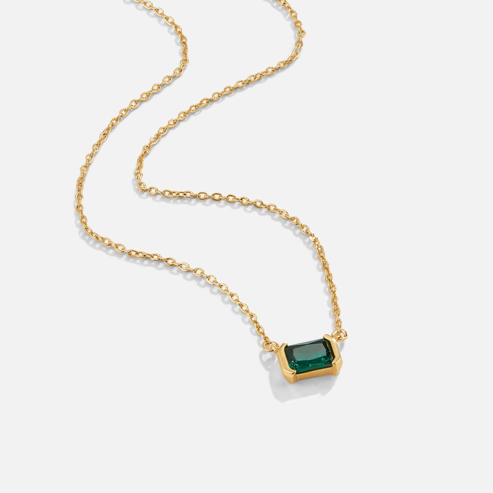 Collar de Esmeralda Verde