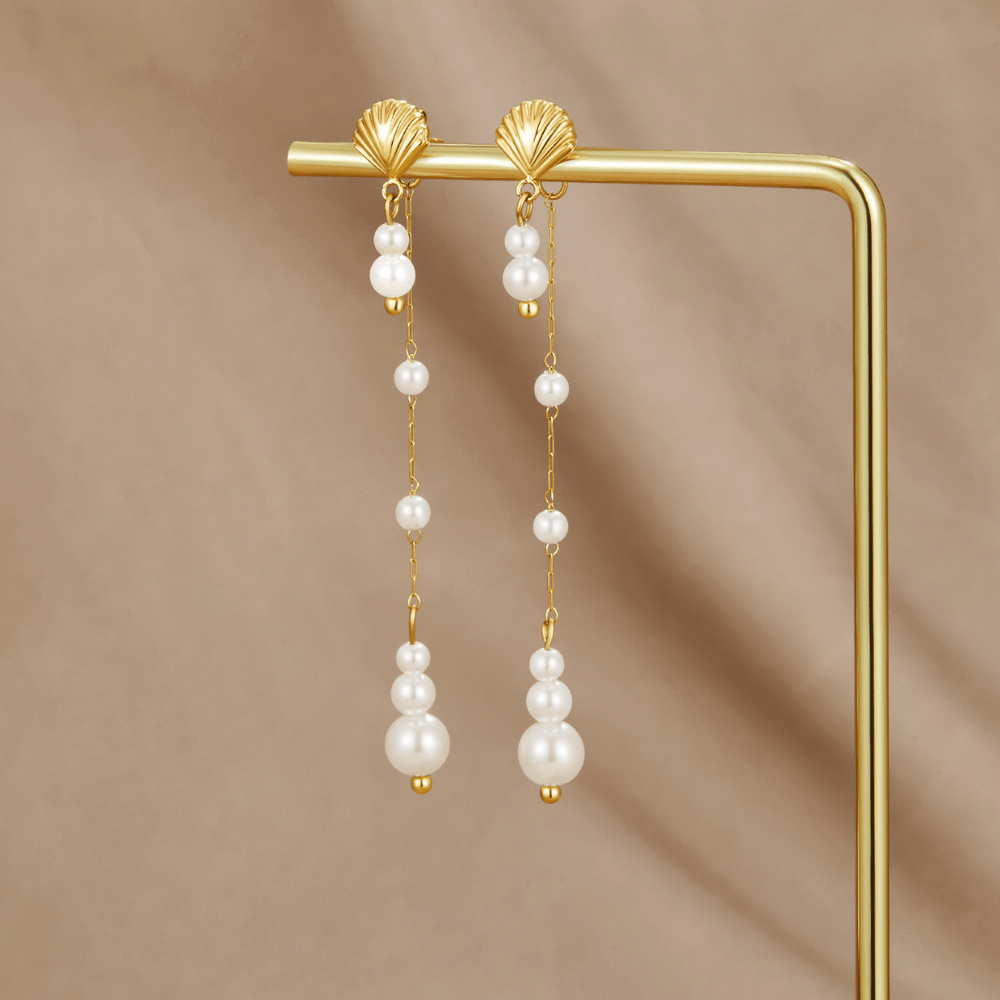 Pendientes de Borla con Perla