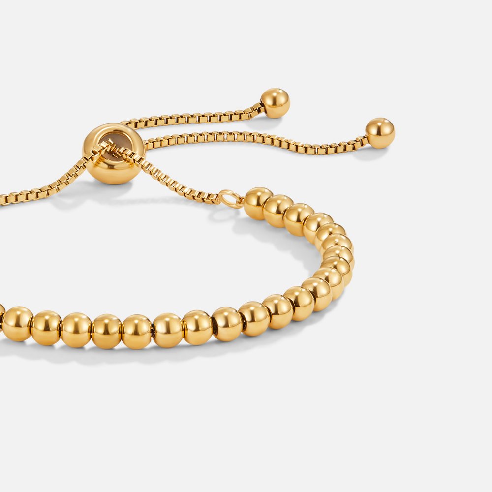 Pulsera Dorada con Cuentas