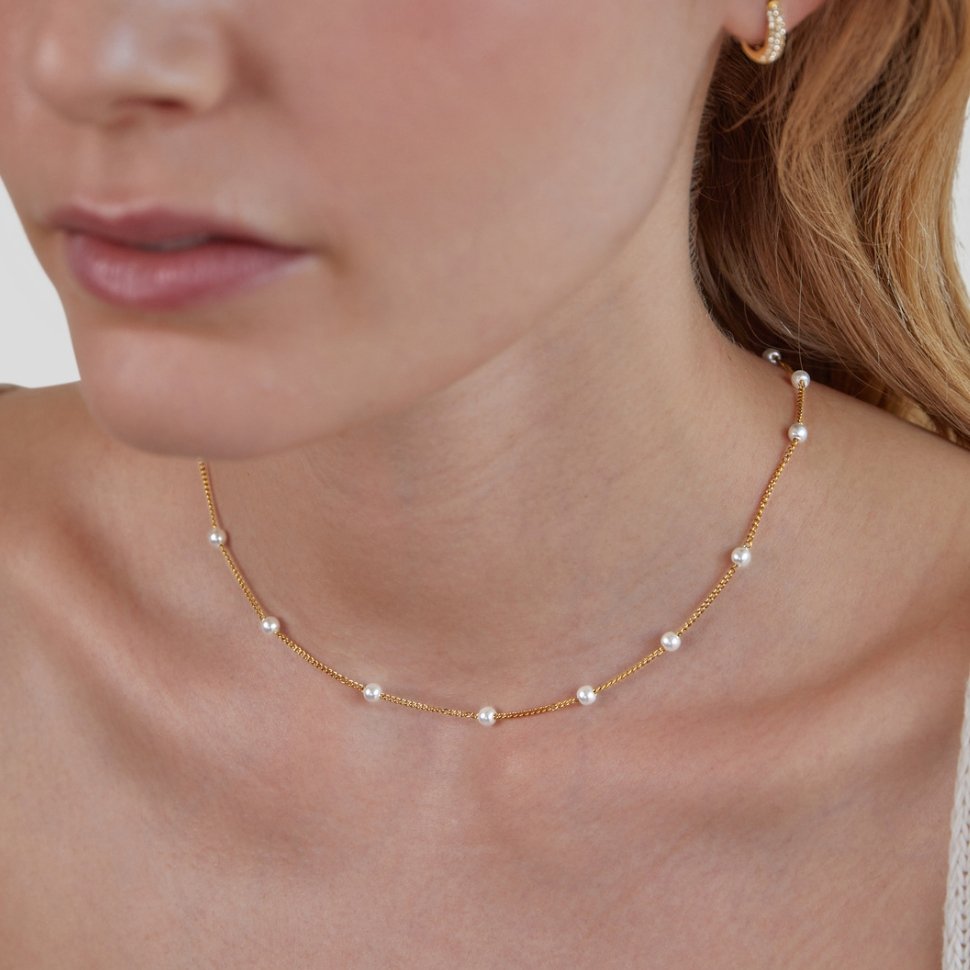 Collar de Perlas y Oro de 18K