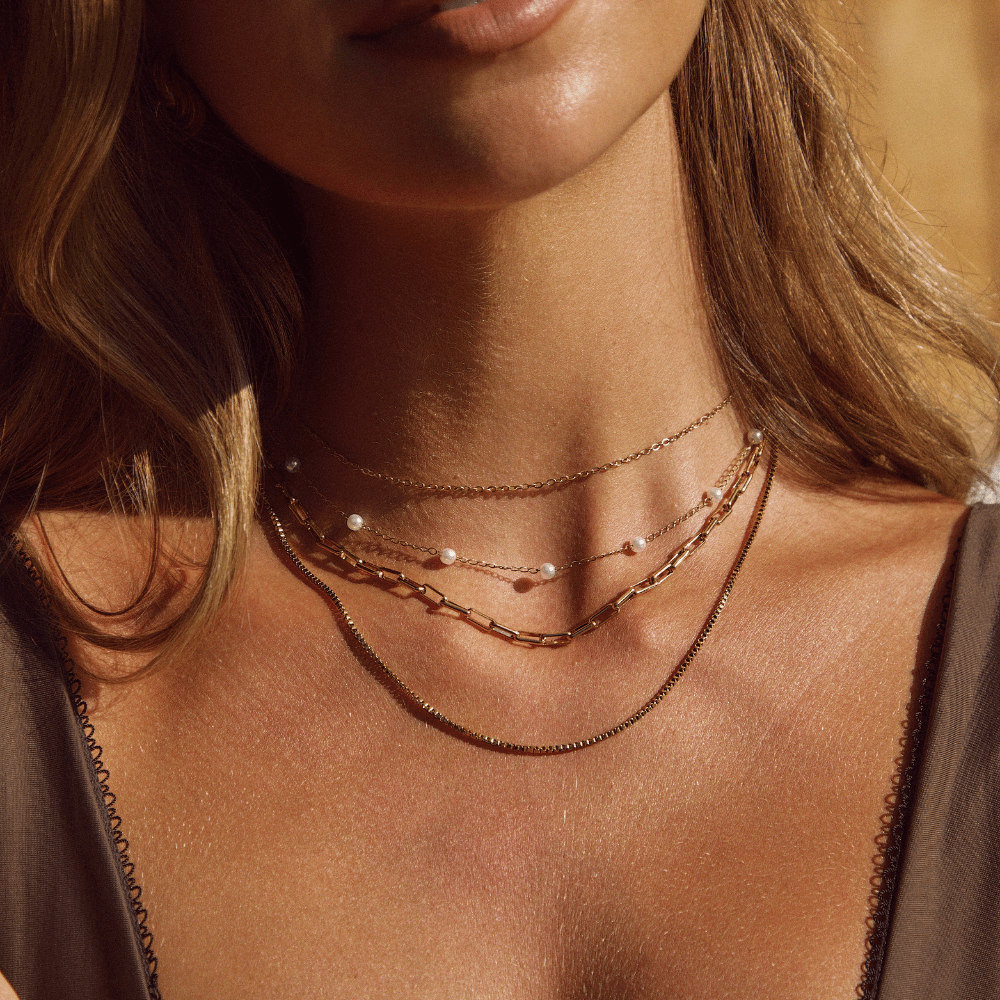 Collar de Perlas y Oro de 18K