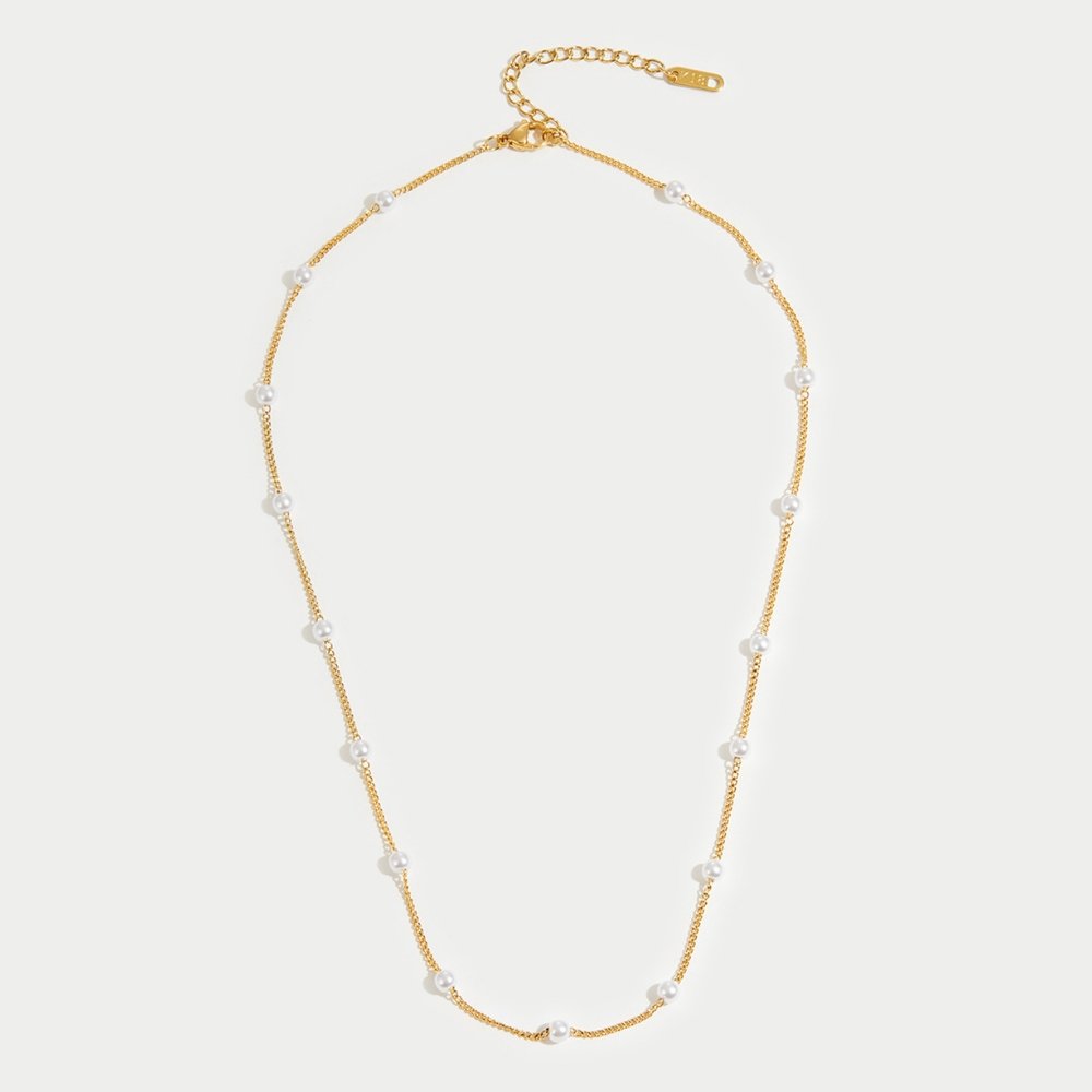 Collar de Perlas y Oro de 18K