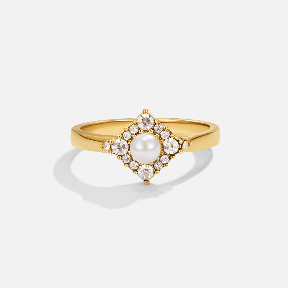 Anillo Eterno de Perla y Cristal