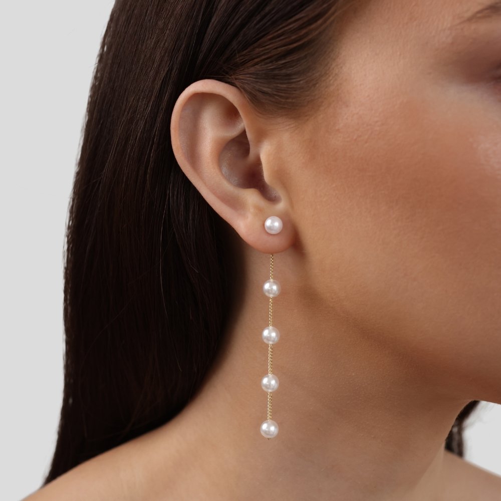 Pendientes Colgantes de Perla