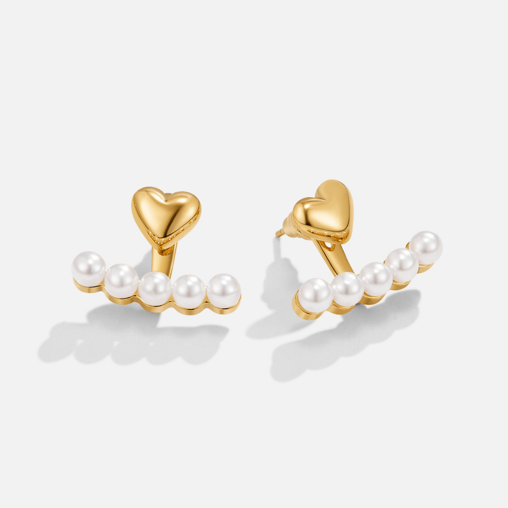 Pendientes Romance de Corazón y Perla