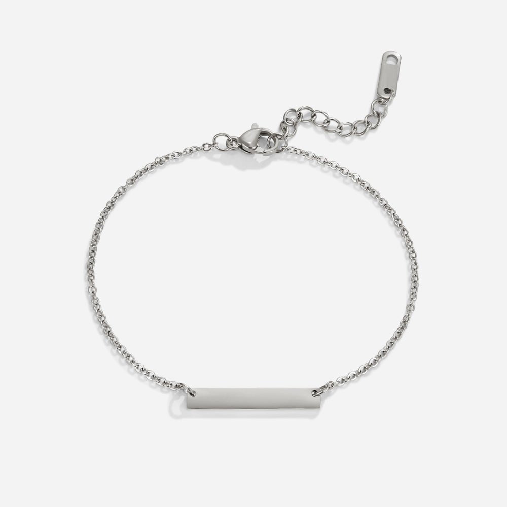 Pulsera de Barra Plateada