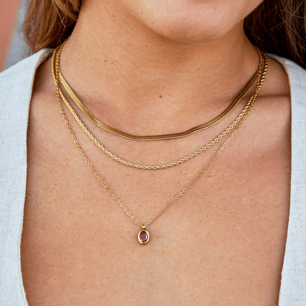 Collar de Cristal Rojo