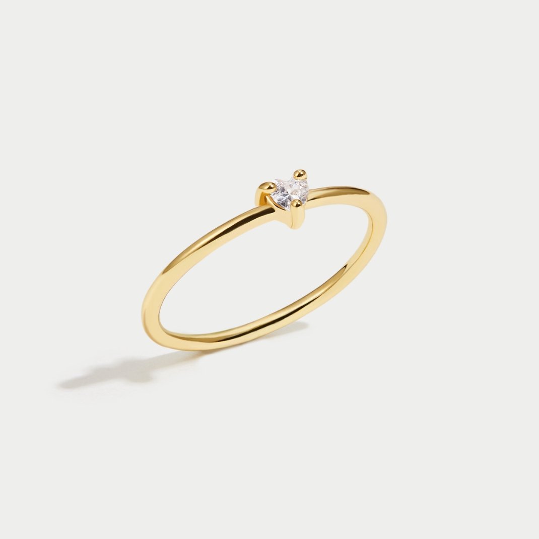 Anillo de Corazón de Cristal "Pequeño Amor"
