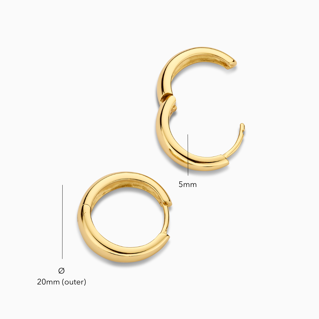 Aros Statement Rue | Oro Blanco