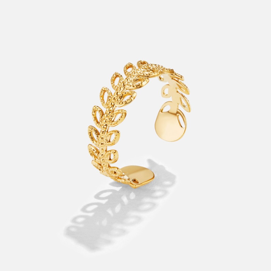Anillo de Hoja Flor de Verano