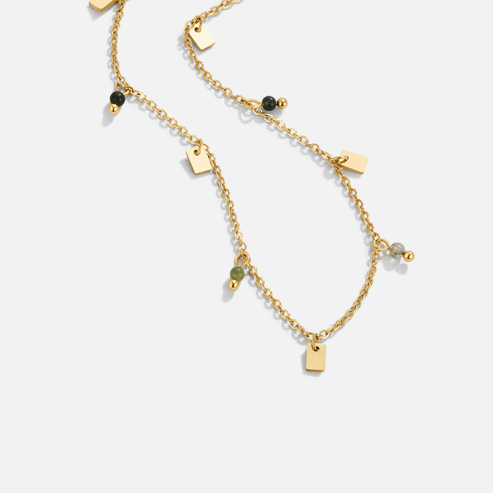 Collar de Gota Cuadrada Dorada