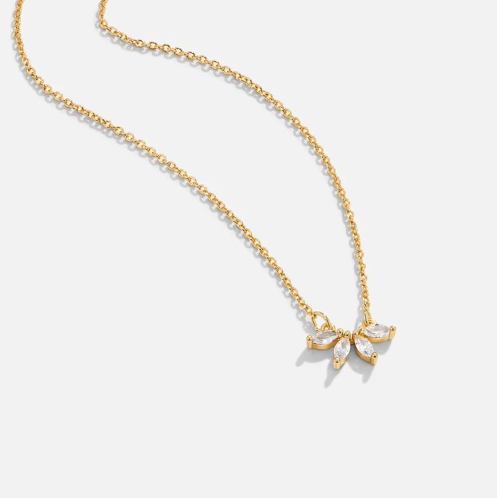 Collar con Colgante de Hoja de Cristal