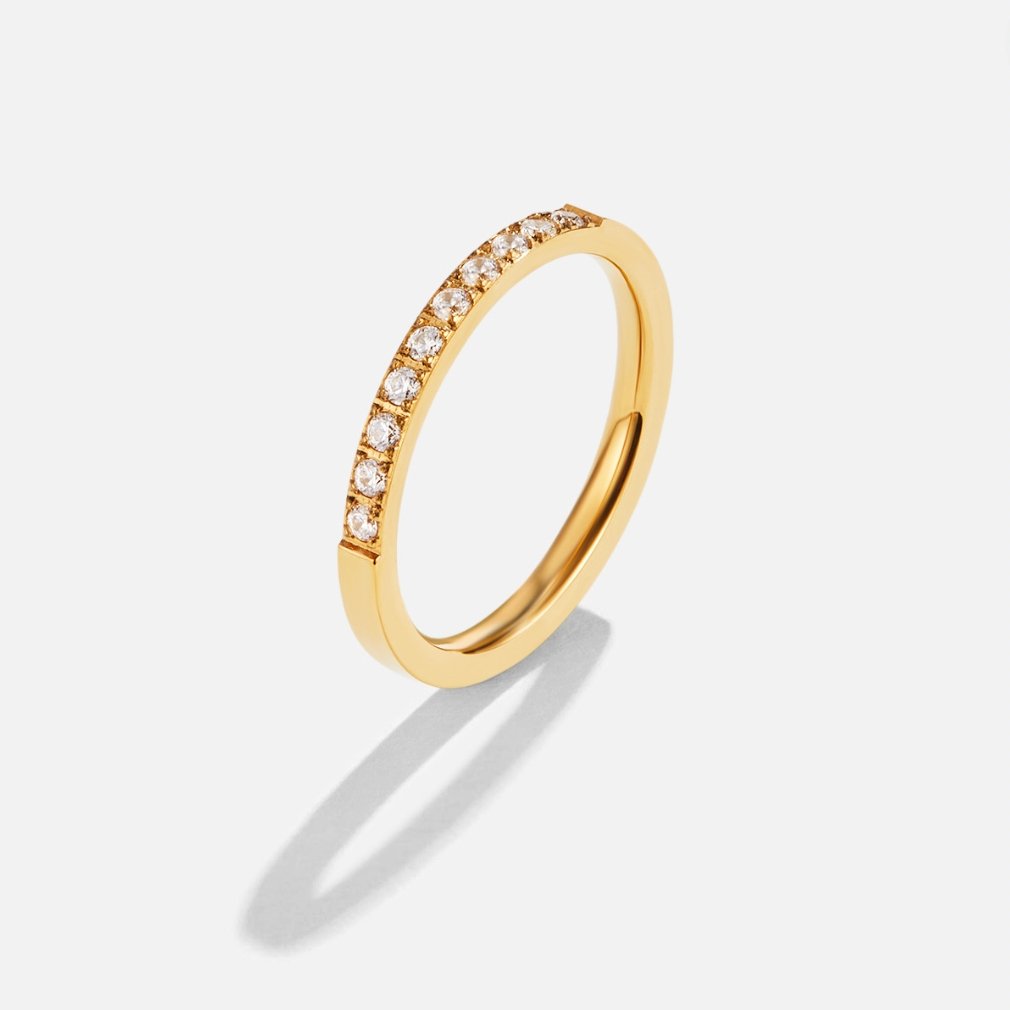 Anillo de Cristal 18K Belleza Atemporal