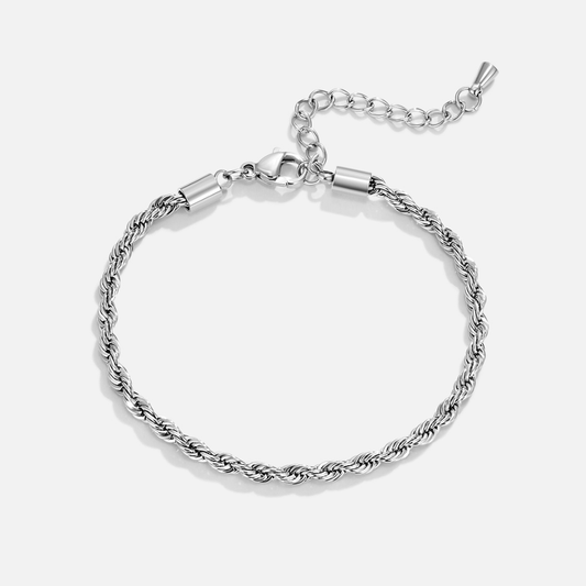 Pulsera de Cadena Retorcida de Plata