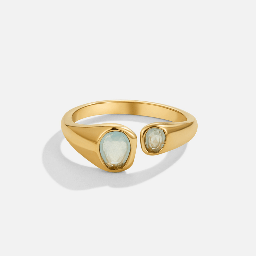 Anillo Envolvente Vintage de Aguamarina