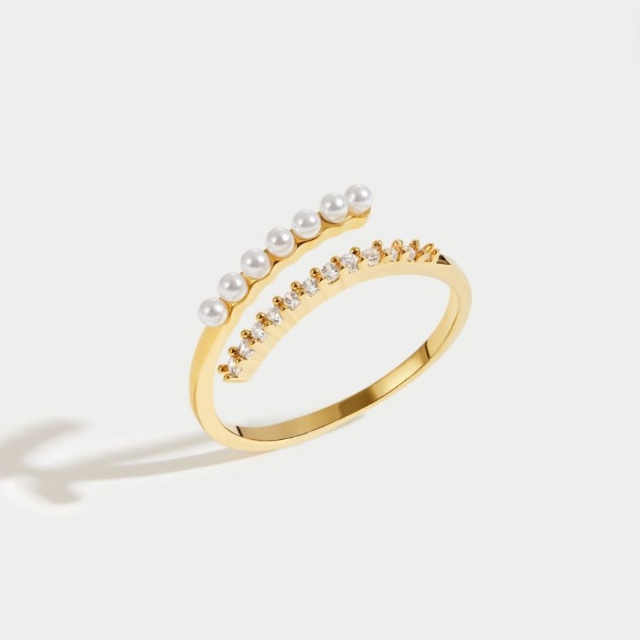Anillo de Perla y Cristal