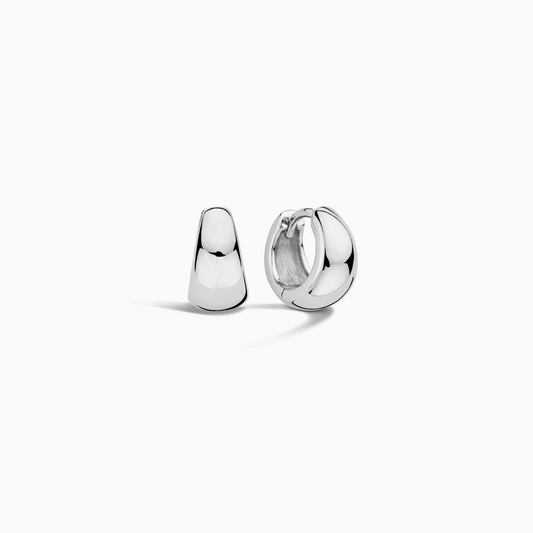 Aros Mini Rue | Oro Blanco