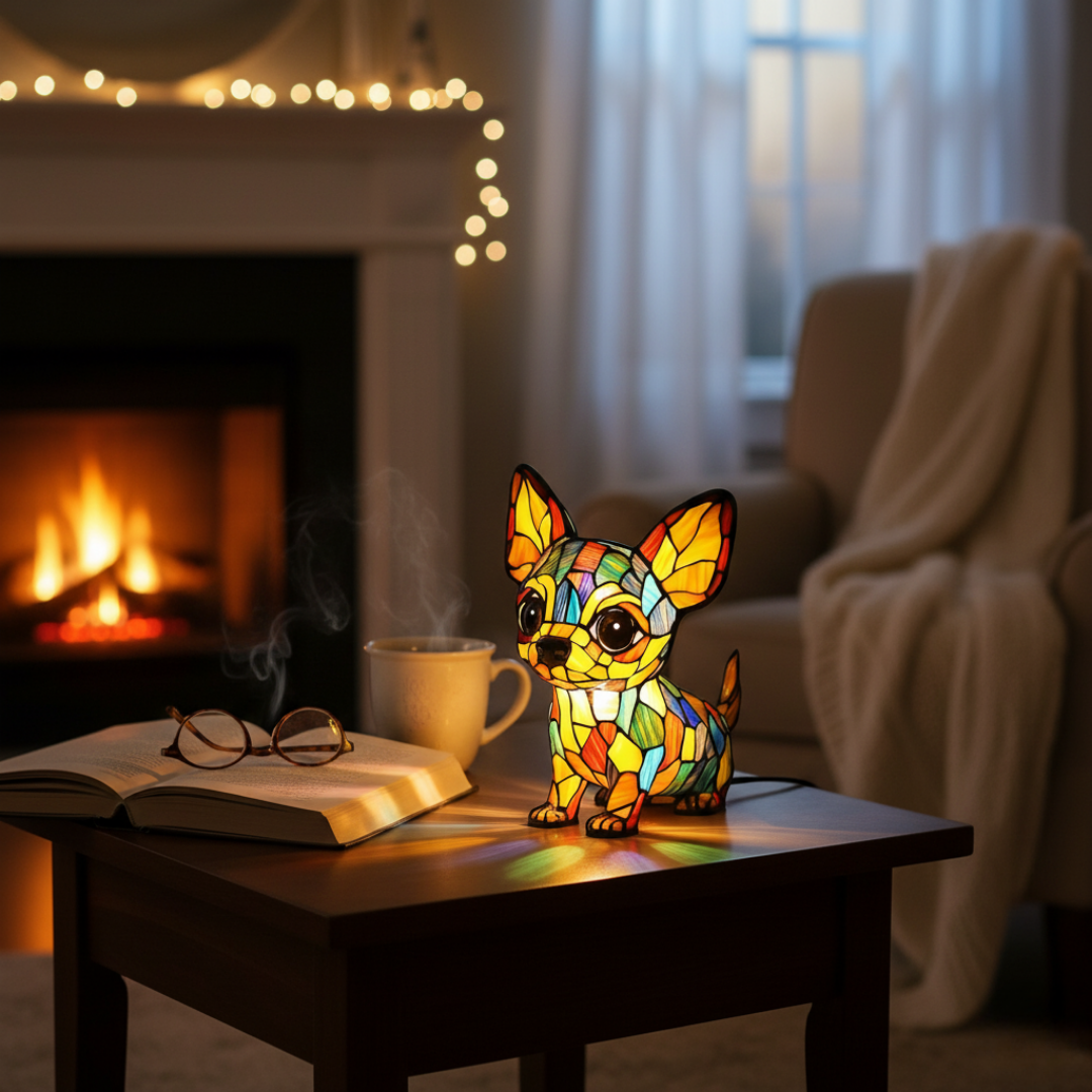 芝娃娃｜彩色玻璃燈