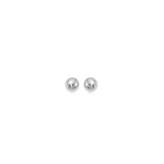 Aretes de Bola | Oro Blanco