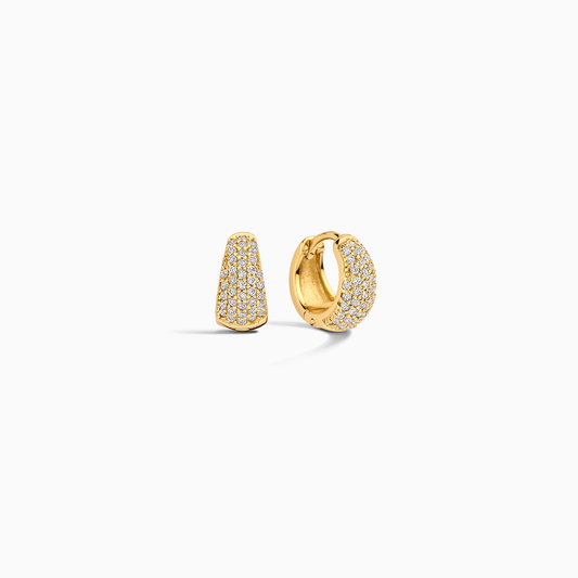 Aros Mini Lila | Oro Blanco