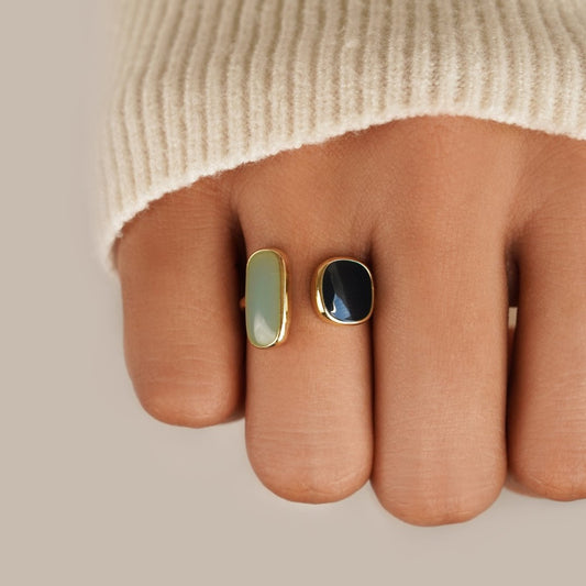 Anillo Envolvente de Aguamarina