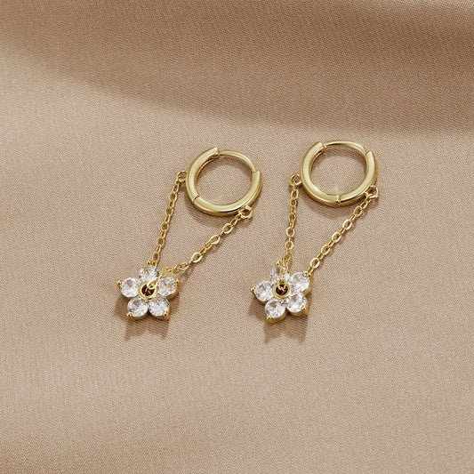 Pendientes de Pétalo en Flor de Cristal