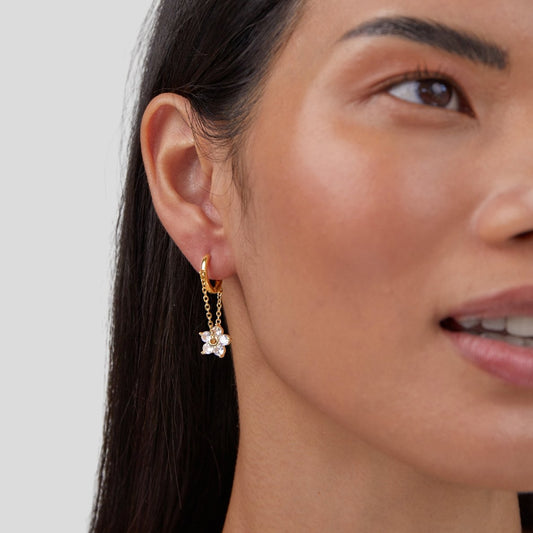 Pendientes de Pétalo en Flor de Cristal
