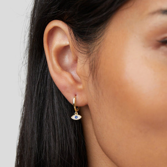 Pendientes Colgantes de Ojo Turco Azul