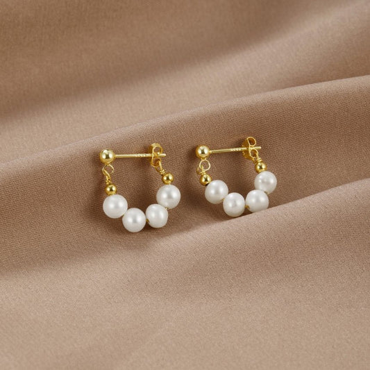 Pendientes de Aro con Perla